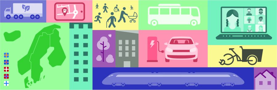 Illustrationer av olika transportmedel