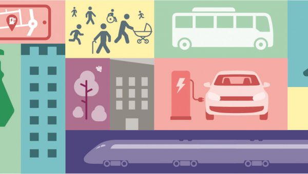 Illustrationer av olika transportmedel
