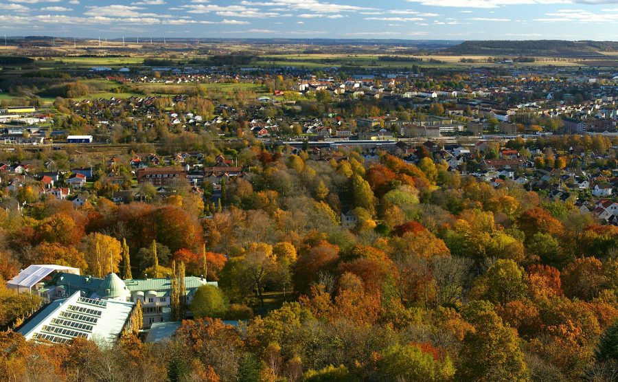 Flygfoto över en stad