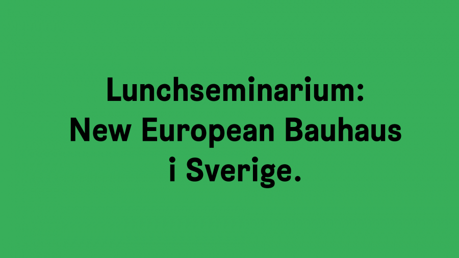 Platta om New European Bauhaus