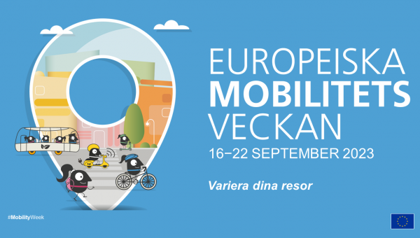 Över 2700 städer och kommuner från 43 länder i EU-initiativ för hållbara resor och transporter. Europeiska mobilitetsveckan – för hållbara resor och transporter. Illustration: European Mobility Week