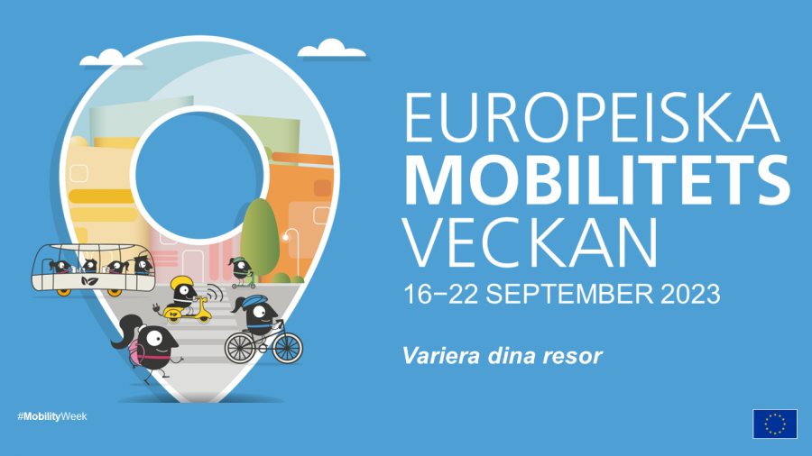 Över 2700 städer och kommuner från 43 länder i EU-initiativ för hållbara resor och transporter. Europeiska mobilitetsveckan – för hållbara resor och transporter. Illustration: European Mobility Week