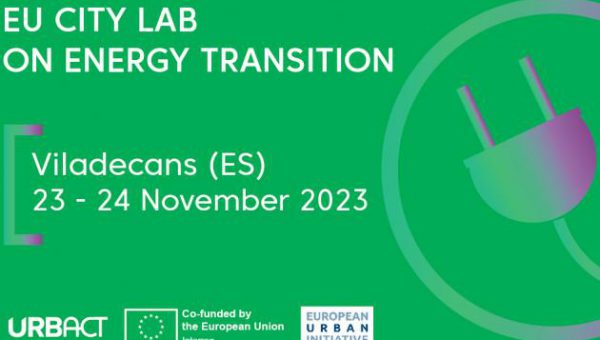 EU City Lab on Energy Transition. Bild på en grön logga för organisationen