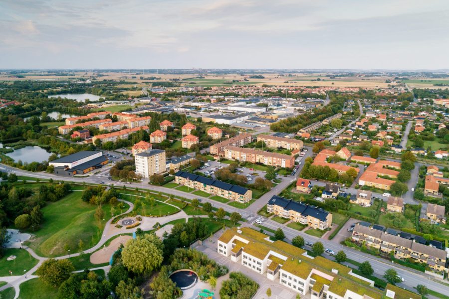 Översiktbild över bostadsområde